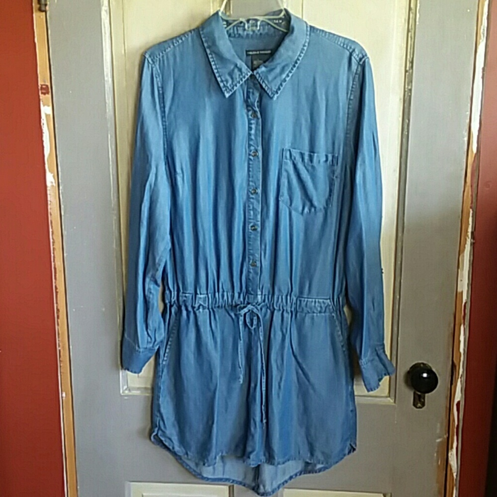 Chelsea and Theodore Long Sleeve Denim Mini Dress